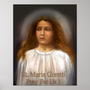 Póster St. Maria Goretti, mártir para la pureza,