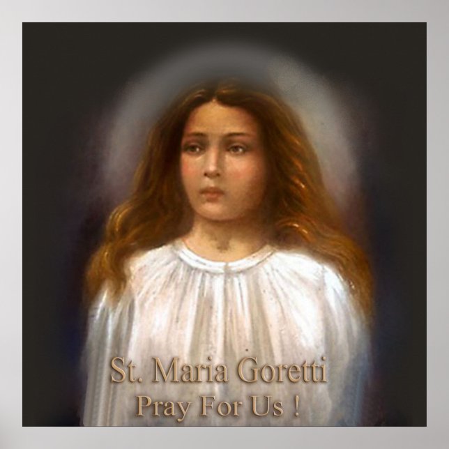 Póster St Maria Goretti Reza Por Nosotros. (Frente)