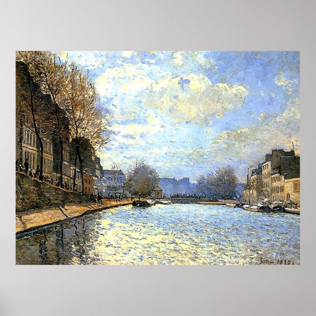 Póster St Martin Canal Alfred Sisley Poster (Frente)
