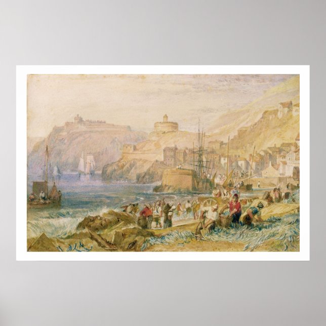 Póster St. Mawes, Cornwall, c.1823 (p/c sobre papel) (Frente)