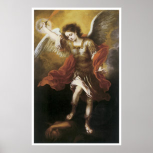 Póster St. Michael, 1665-66 Bartolome Esteban Murillo