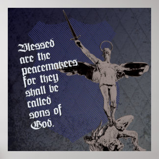 Póster St. Michael Archangel Poster - Police Shield