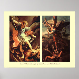 Póster St MICHAEL ARCHANGEL VANGUISHING SATAN