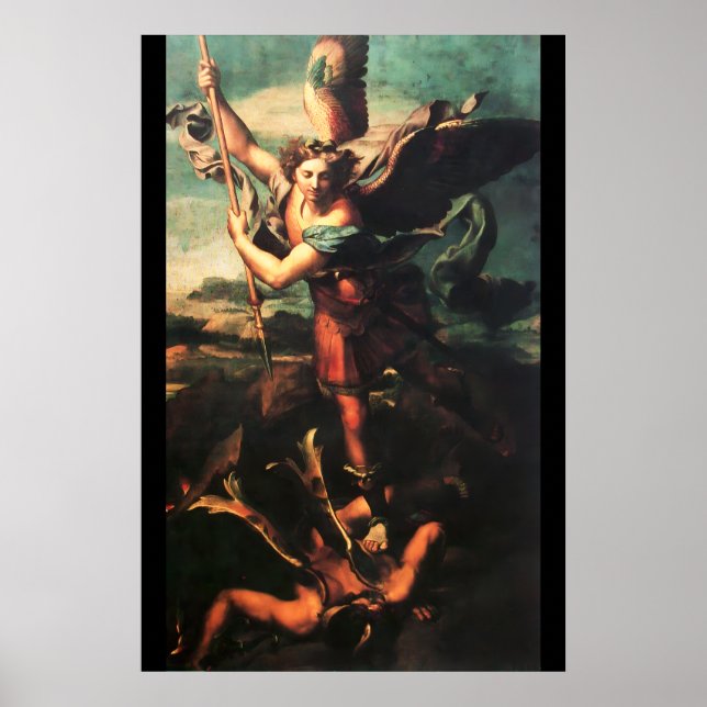 Póster St MICHAEL ARCHANGEL VANGUISHING SATAN (Frente)