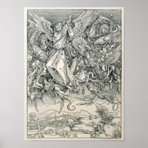 Póster St. Michael Battling with the Dragon
