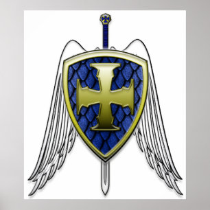 Póster St Michael - Dragon Scale Shield
