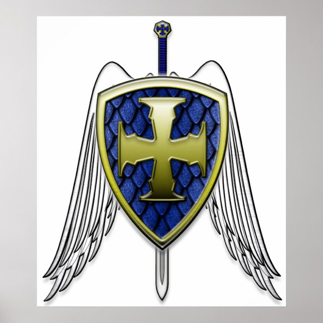 Póster St Michael - Dragon Scale Shield (Frente)
