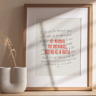 Póster St Michael, el Poster de la Oración Arcángel