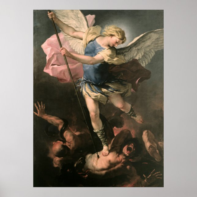 Póster St. Michael, Luca Giordano (Fa Presto) (Frente)