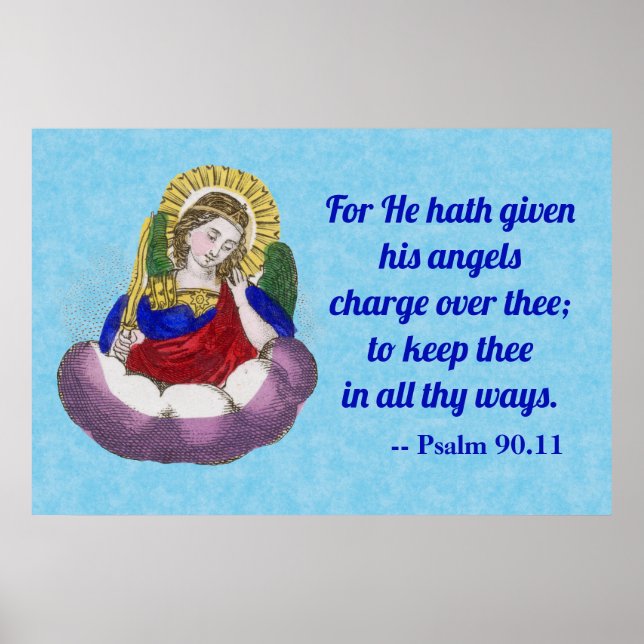 Póster St. Michael (M 009) with Ps. 90.11 Quote P1 (Frente)