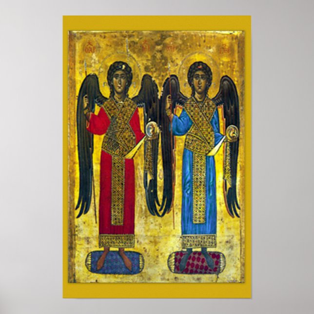Póster St Michael & St Gabriel Archangel icon 01B Poster (Frente)