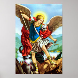Póster St Michael the Archangel Angel Catholic Saint