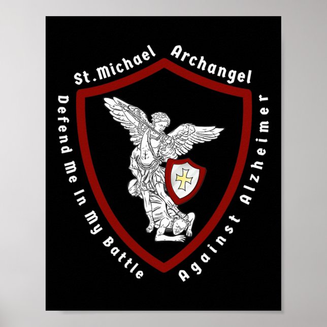 Póster St. Michael The Archangel Me Ayuda Contra Heimerhe (Frente)