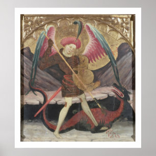 Póster St Michael Vanquishing Evil, c.1480 (templa on pa