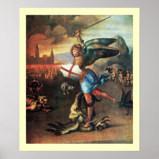 Póster St MICHAEL Y EL DRAGÓN