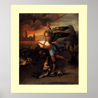 Póster St MICHAEL Y EL DRAGÓN