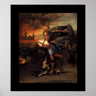 Póster St MICHAEL Y EL DRAGÓN