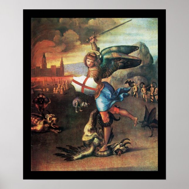 Póster St MICHAEL Y EL DRAGÓN (Frente)