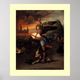 Póster St MICHAEL Y EL DRAGÓN