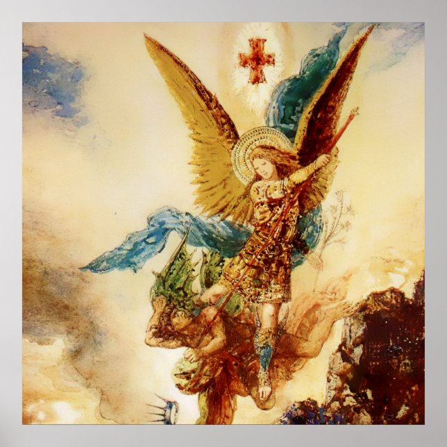 Póster “St Micheal Vanquishing Satan” by Gustave Moreau (Frente)