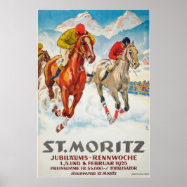 Póster St Moritz Jubiläums-Rennwoche 1925 Switzerland