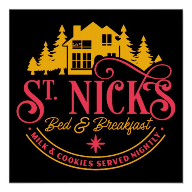 Póster ST-NICKS BED & BREAKFAST navidades graciosos (Anverso)
