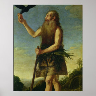 Póster St. Onuphrius (aceite en lona)