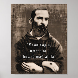 Póster St Padre Pio Catholic Saint Philippine quote