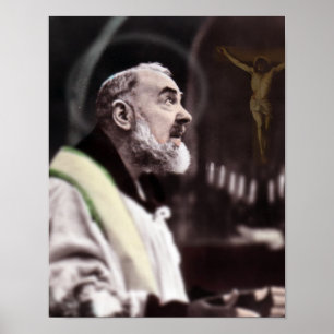 Póster St Padre Pio en Massachusetts
