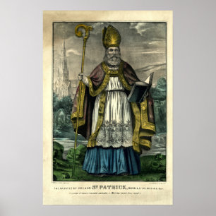 Póster St. Patrick de Currier & Ives (1834-1907)
