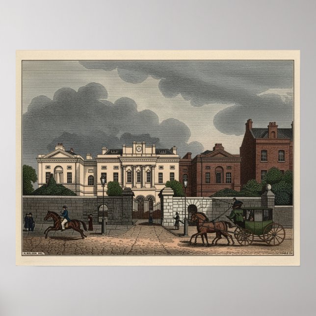 Póster St. Patrick Dun's Hospital in Dublin, Ireland 1835 (Frente)