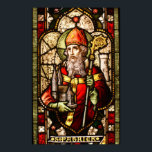 Póster St. Patrick Seted Glass Art Deco<br><div class="desc">San Patricio representado en una vidriera.</div>