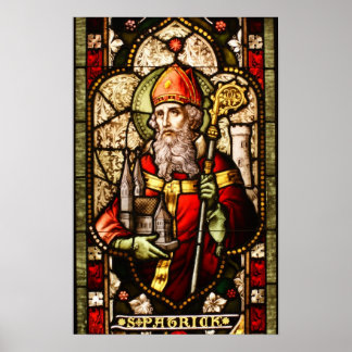 Póster St. Patrick Seted Glass Art Deco