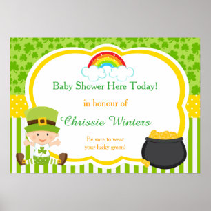 Póster St Patricks Boy Baby Shower