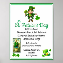 Póster St. Patrick's Day Activity Director Fiesta Seniors