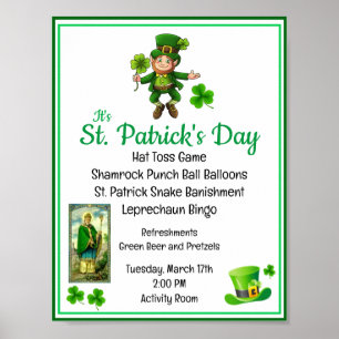 Póster St. Patrick's Day Activity Director Fiesta Seniors