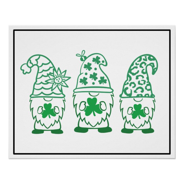 Póster St. Patrick's Day Gnomes-60682 (Anverso)