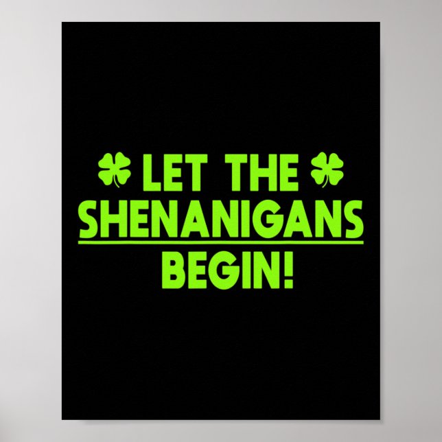 Póster St Patricks Day Shenanigans (Frente)
