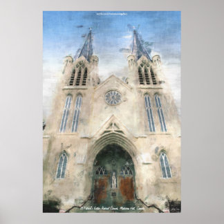 Póster St Patrick's Gothic Revival Church Painting