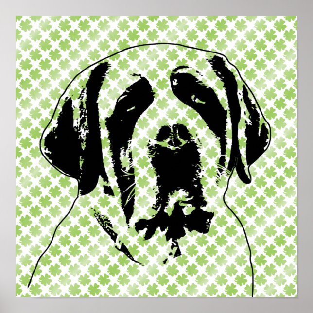 Póster St Patricks - St Bernard Silhouette (Frente)