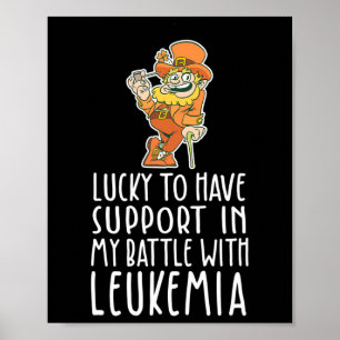 Póster St Patrones Cuatro Alumnos Leprechaun Leukemia A