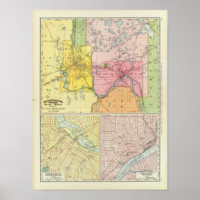 Póster St. Paul, Minneapolis, Minnesota (Frente)