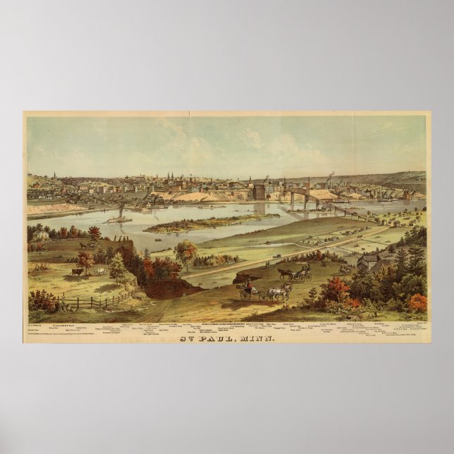 Póster St. Paul, Minnesota Lithograph 2 (Frente)
