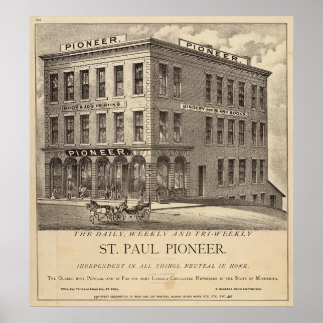 Póster St. Paul Pioneer (Frente)