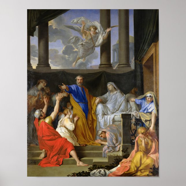 Póster St. Peter Resurrecting the Widow Tabitha, 1652 (Frente)