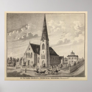 Póster St Peter's Church and parochial residence