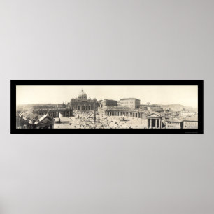 Póster St Peter's Rome, Italy Photo 1909