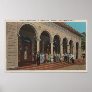 Póster St. Petersburg, FL - Vista exterior del post