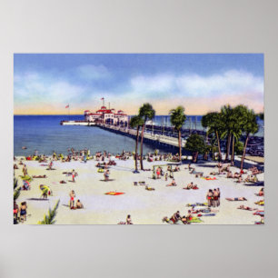 Póster St. Petersburg Florida Spa Beach and Municipal Pie