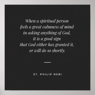 Póster St Philip Neri - Tranquilidad en la oración